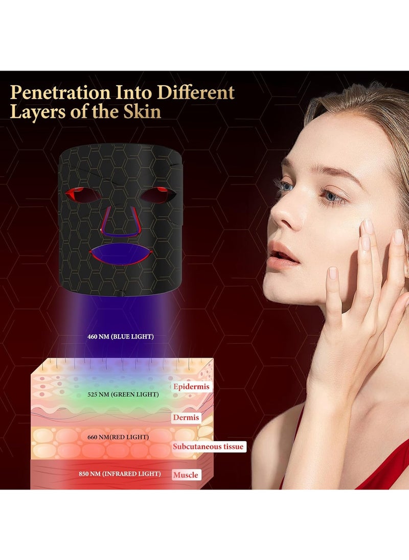 General Facial Red Light Therapy, 7+1 Colour NIR 850nm LED Light Mask Portable Rechargeable, Wireless Red Light Therapy for Home and Travel  - Image 3