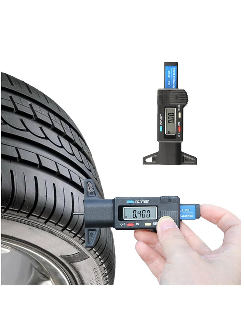 Excefore Tire Tread Depth Gauge, Digital Tire Tread Depth Gauge, 0-25.4 MM Inch Tyre Guage Digital with LCD Display Tread Checker Tire Tester, Tire Tread Depth Measuring Tool for Cars Trucks Vans SUV  - Image 1