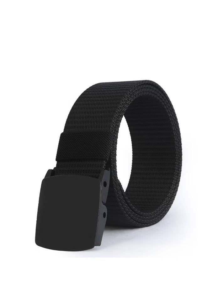Heavy Duty Nylon Waist Belt Metal-free Belt Military Combat Training Waistband,Black - Image 1