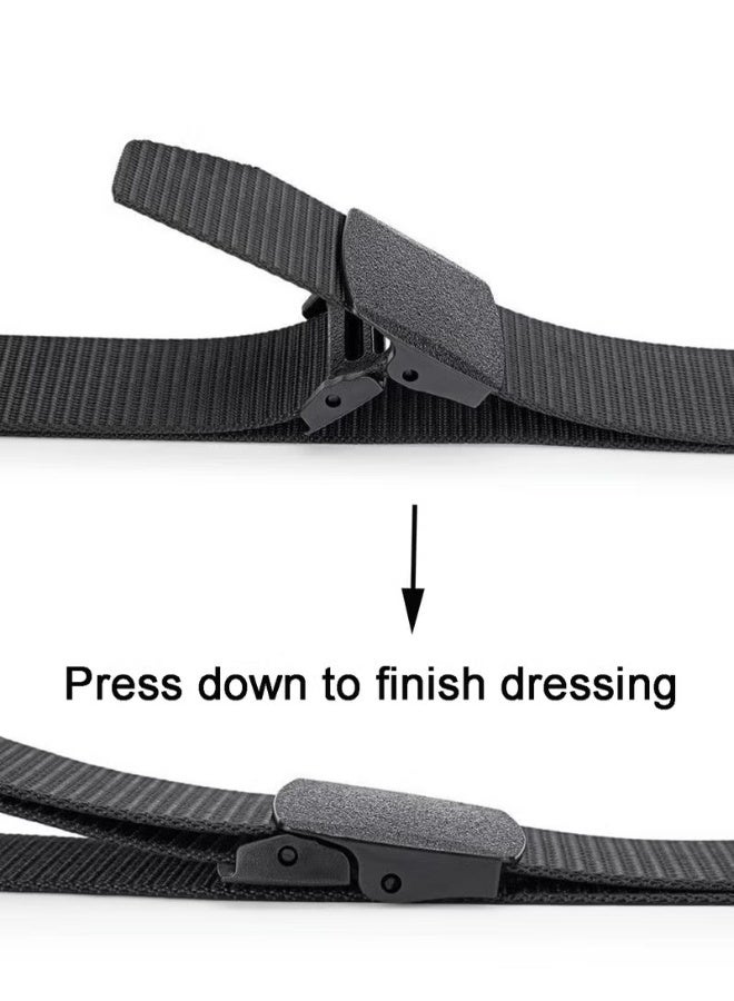 Heavy Duty Nylon Waist Belt Metal-free Belt Military Combat Training Waistband,Black - Image 2