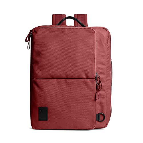 DailyObjects PET Red Clay Meridian Convertible Briefpack (Backpack + Briefcase) (16L)| 100% Recycled | Fits Laptop Upto 16 Inch | Lightweight Shoulder Backpack | Multiutility Bag with Trolley Sleeve - Image 1
