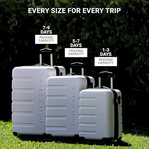SWISSGEAR سويس جير 7366 حقيبة سفر صلبة قابلة للتوسيع بعجلات دوارة، كوبالت، مقاس متوسط 23 بوصة - Image 5