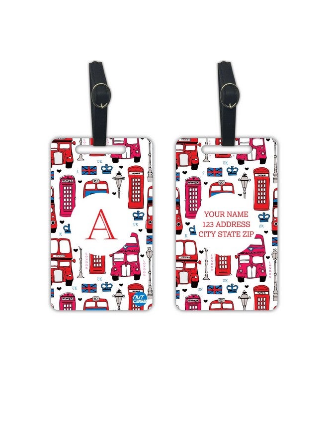 Nutcase Personalized Metal Luggage Travel Baggage Tags from Nutcase - Set of 2 Tags - London Cabbie