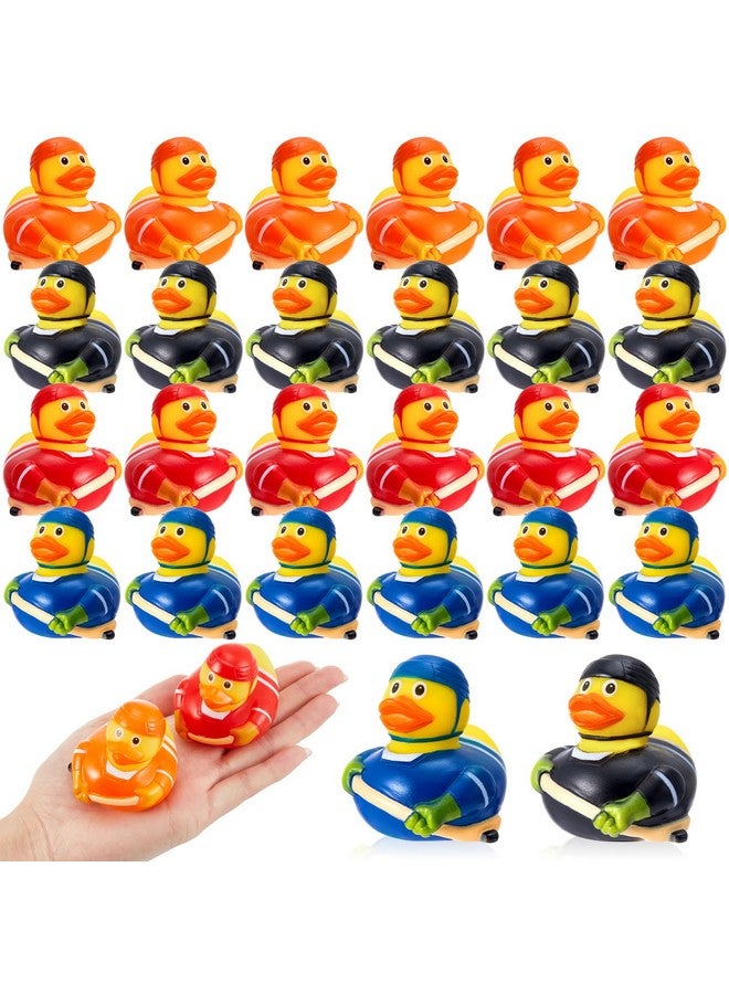 Deekin 50 Pcs Hockey Rubber Duck Sports Theme Toys Bath Floating Toy for Birthday Party Bathtub Pool Decorations - Image 1