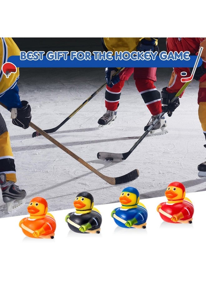 Deekin 50 Pcs Hockey Rubber Duck Sports Theme Toys Bath Floating Toy for Birthday Party Bathtub Pool Decorations - Image 4