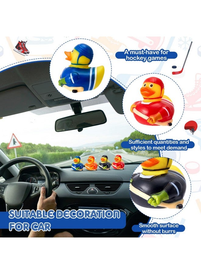 Deekin 50 Pcs Hockey Rubber Duck Sports Theme Toys Bath Floating Toy for Birthday Party Bathtub Pool Decorations - Image 5