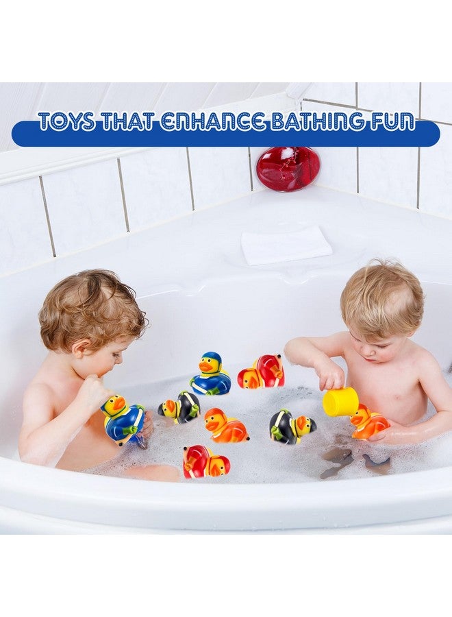 Deekin 50 Pcs Hockey Rubber Duck Sports Theme Toys Bath Floating Toy for Birthday Party Bathtub Pool Decorations - Image 3