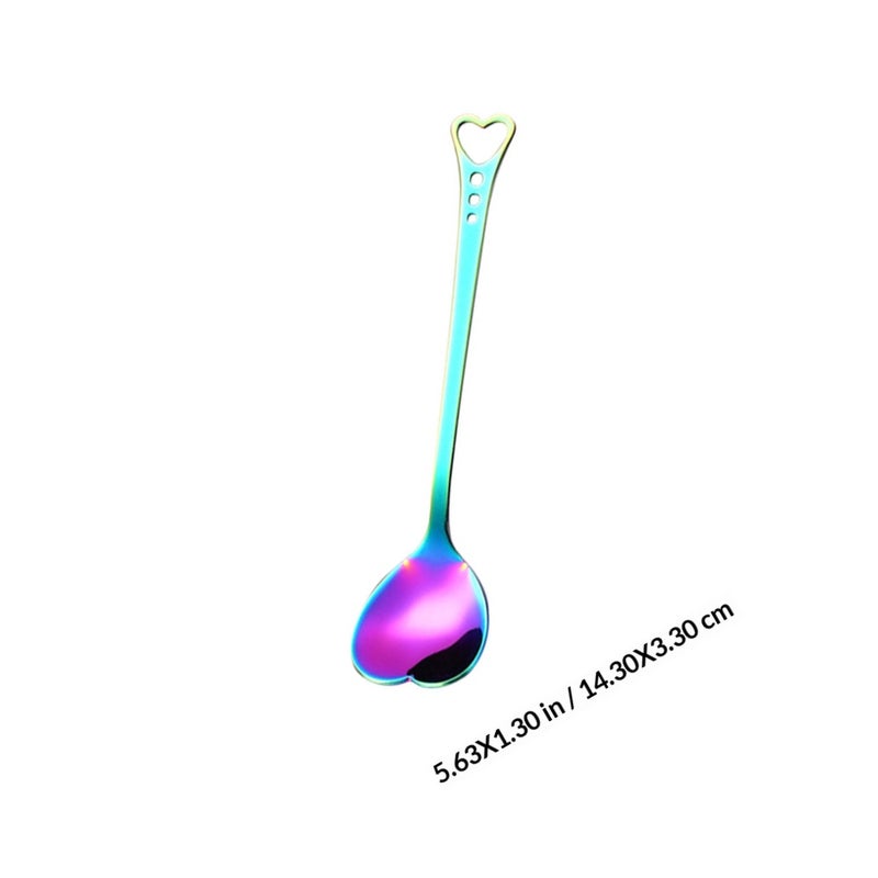 🍳 ملاعق على شكل قلب من الفولاذ المقاوم للصدأ مع مقابض مريحة للطعام الأنيق - Image 2