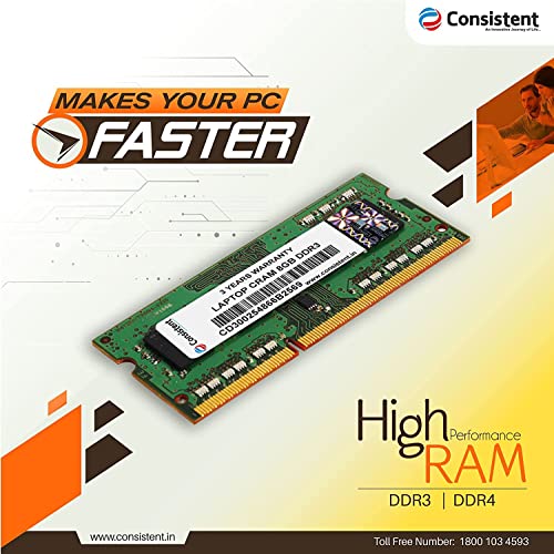 Consistent 8 GB DDR3 1600 MHz Speed Laptop RAM (Single Channel-12800 Series) with 3 Years Replacement Warranty from Manufacturer - Image 4