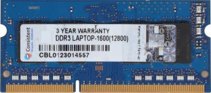 Consistent 8 GB DDR3 1600 MHz Speed Laptop RAM (Single Channel-12800 Series) with 3 Years Replacement Warranty from Manufacturer - Image 3