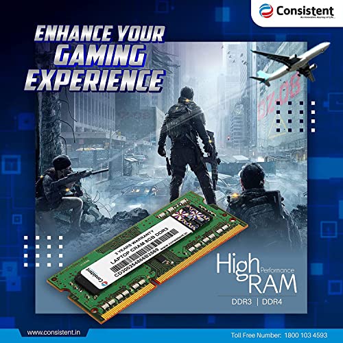 Consistent 8 GB DDR3 1600 MHz Speed Laptop RAM (Single Channel-12800 Series) with 3 Years Replacement Warranty from Manufacturer - Image 2