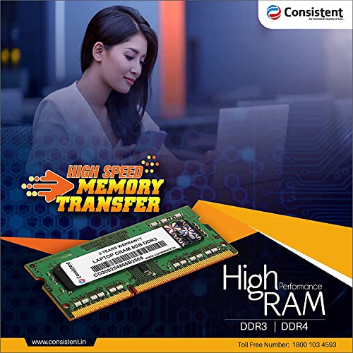 Consistent 8 GB DDR3 1600 MHz Speed Laptop RAM (Single Channel-12800 Series) with 3 Years Replacement Warranty from Manufacturer - Image 5