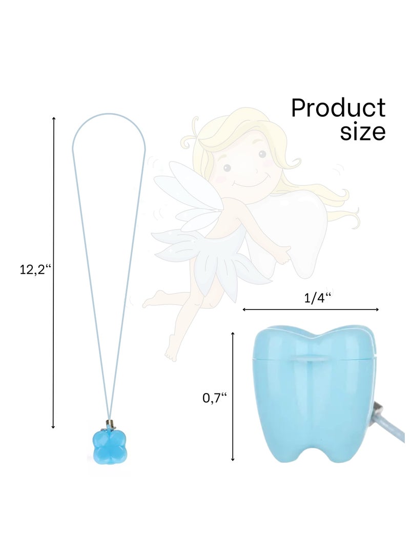 Zikra 50 PCS Tooth Holders for Kids Keepsake, Multicolor Plastic Tooth Necklace for Lost Teeth Tooth Cases for Milk Tooth Baby Tooth Boxes for Lost Teeth for Kids - Image 2