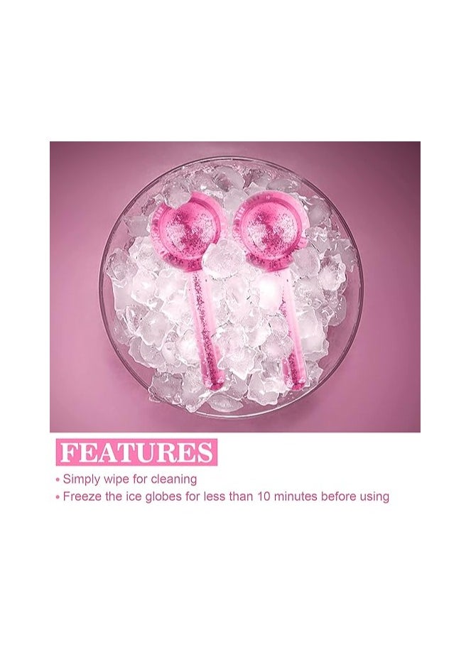 Generic Ice Balls Facial Massage Ball for Puffiness and Eye Relief by Kao Cold Massage Tools for Skin Care and Beauty Routine Reduce Pores Dark Circles Improve Blood Circulation Skin Tightening - Pink Pink Corded  - Image 5