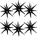 BBPOOL 6 Pcs Black Star Balloons22 Inch Black Starburst Balloons Star Foil Mylar Balloons for Birthday Party Wedding Christmas Anniversary Graduation Decorations - Image 2