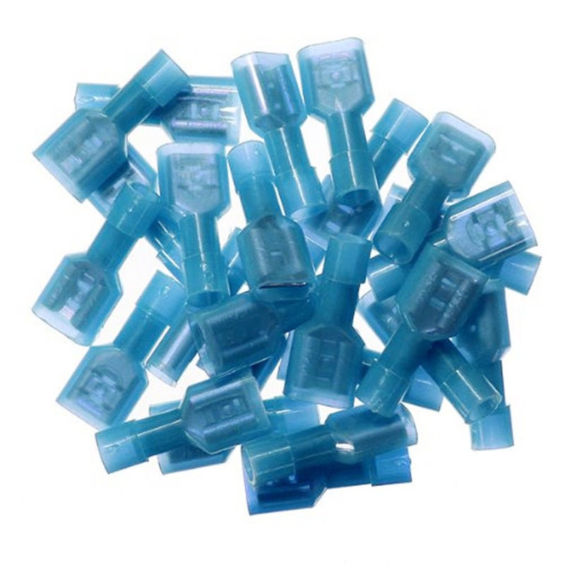 yueton 100pcs Female Fully Insulated Wire Crimp Terminal Nylon Quick Connectors Wiring Spade (Female) - Image 4