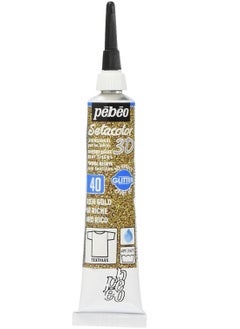 Pebeo Setacolor 3D Fabric Paint Glitter Effect 20 ml Rich Gold