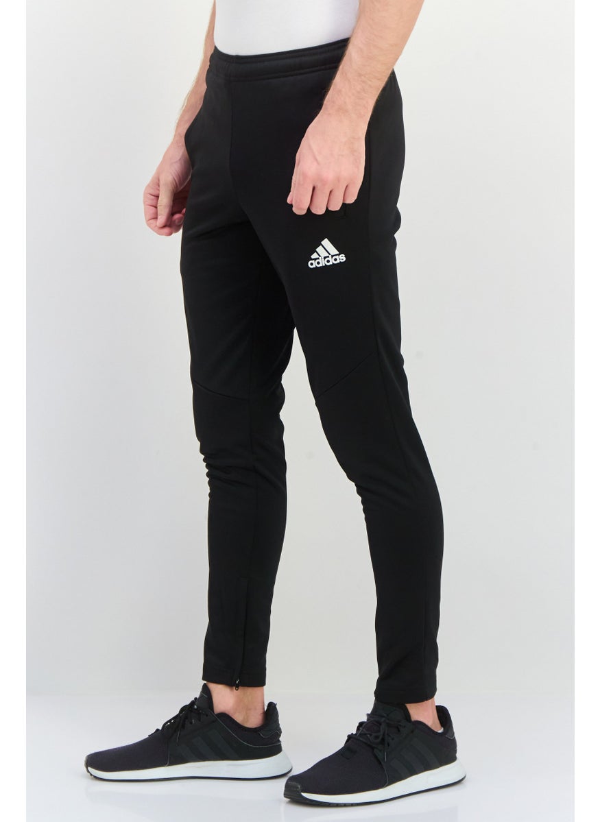 Adidas - Men Regular Fit Brand Logo Training Track Pants, Black - Image 1