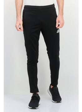 Men Regular Fit Brand Logo Training Track Pants, Black