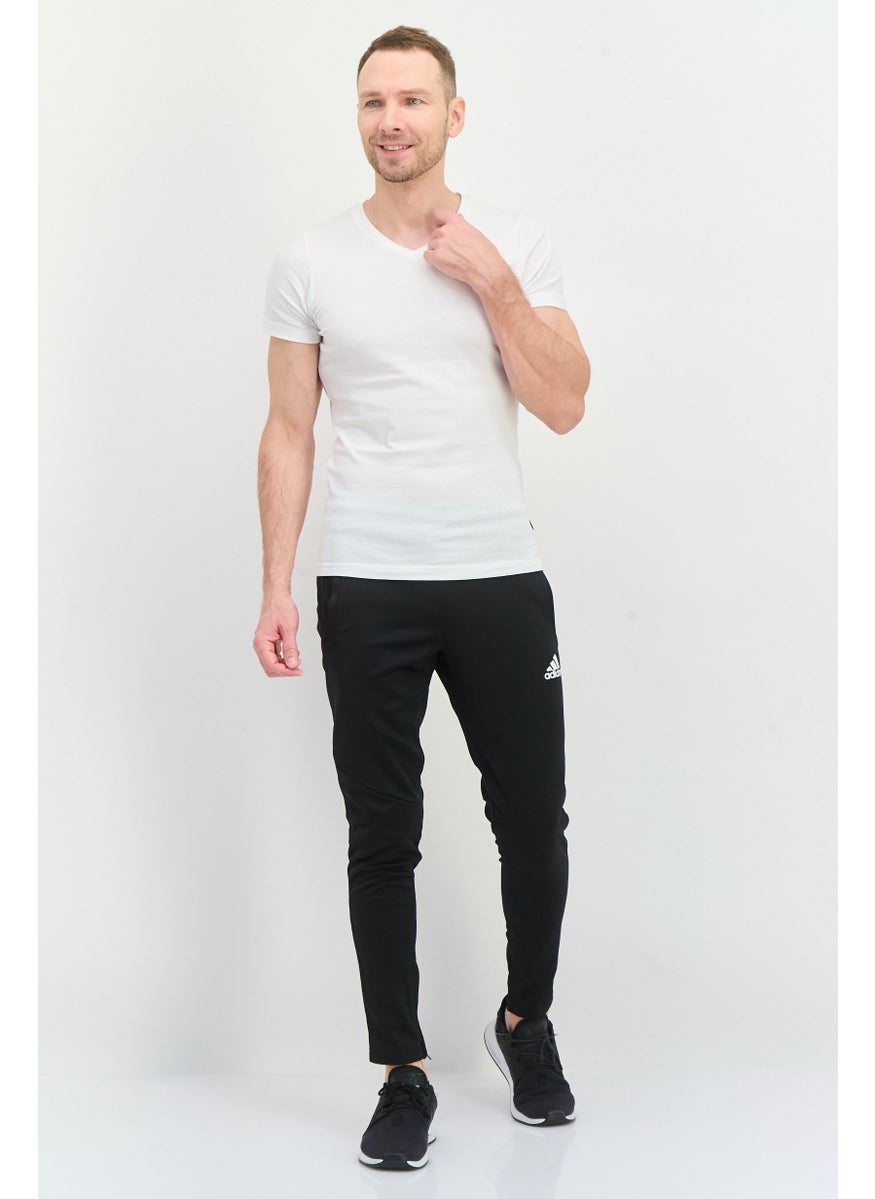 Adidas - Men Regular Fit Brand Logo Training Track Pants, Black - Image 1