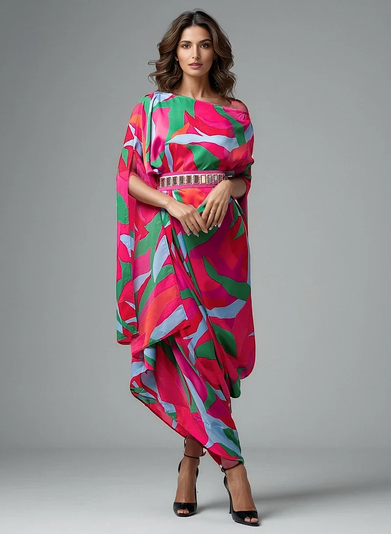 ECSTACY Multicolor print dress set