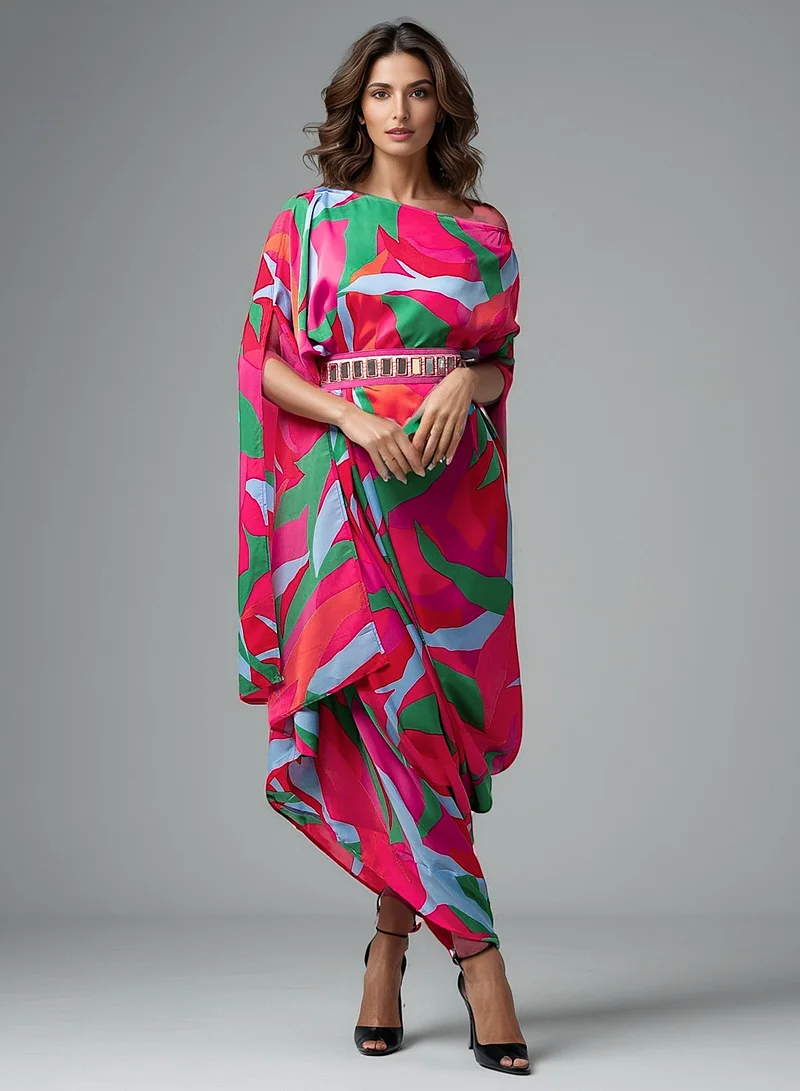 ECSTACY Multicolor print dress set