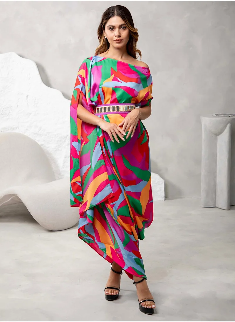 ECSTACY Multicolor print dress set