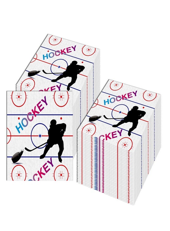 BHNACIER 40Pcs Hockey Paper Napkins Hockey Party Napkins Sports Birthday Decoration Hockeys Disposable Paper Napkin for Sport Ice Theme Party Decoration - Image 4