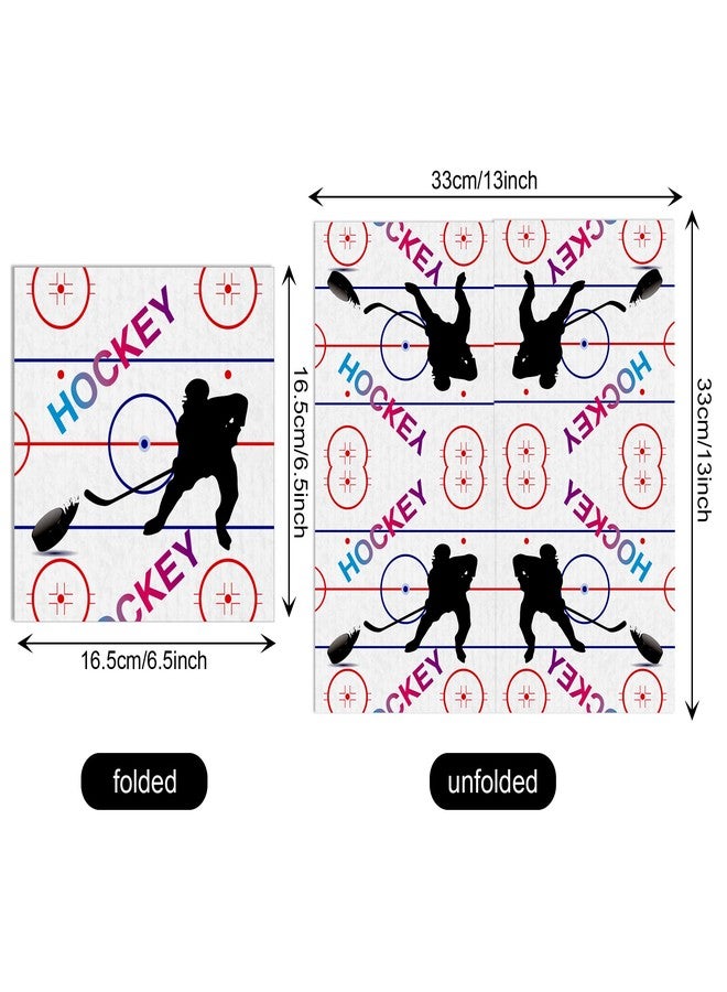 BHNACIER 40Pcs Hockey Paper Napkins Hockey Party Napkins Sports Birthday Decoration Hockeys Disposable Paper Napkin for Sport Ice Theme Party Decoration - Image 3