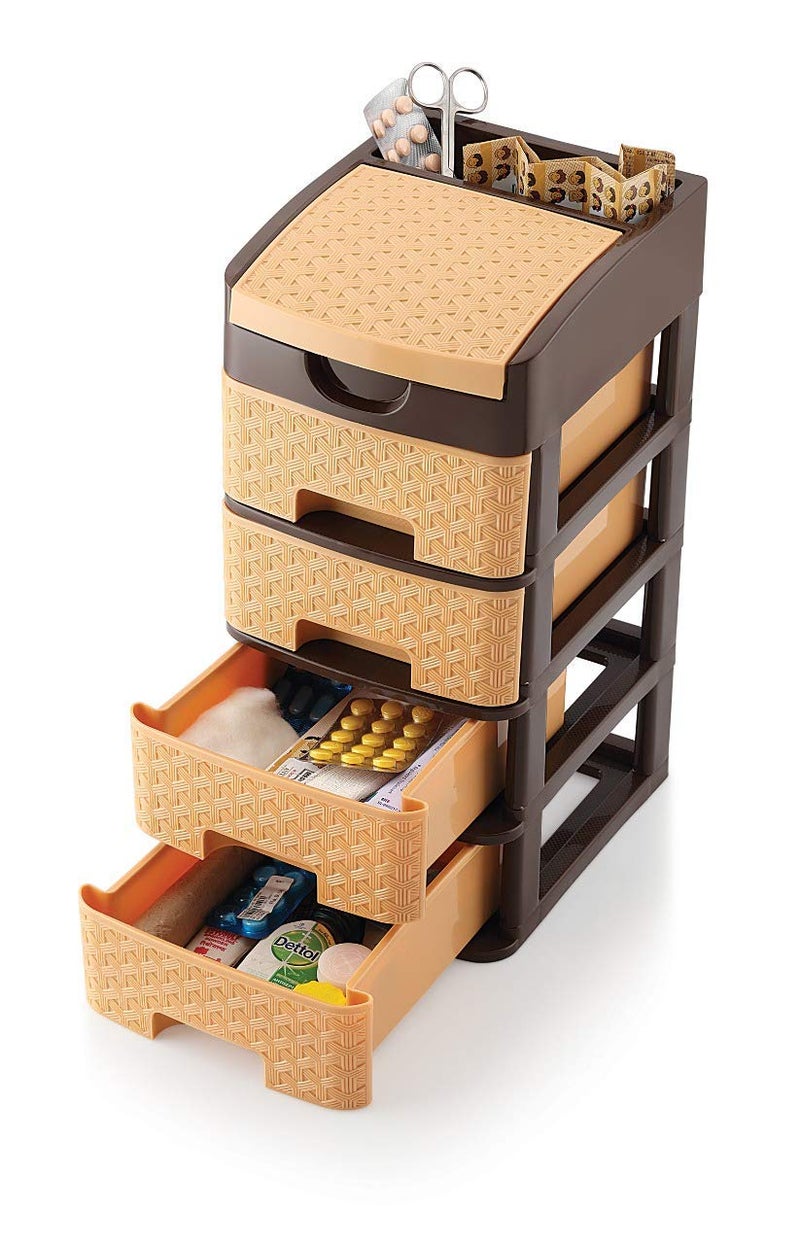 RIGOENT LITA MART Plastic 2 3 4 Layer Multipurpose Drawer Storage Organizer Desk ChestsLITA MULTI Layer Drawer Storage - Image 1