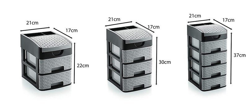 RIGOENT LITA MART Plastic 2 3 4 Layer Multipurpose Drawer Storage Organizer Desk ChestsLITA MULTI Layer Drawer Storage - Image 2