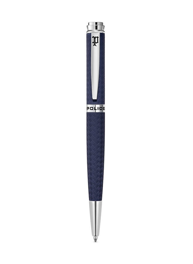 POLICE Franklin Silver and Blue Stainless Steel Pen for Men - Image 1