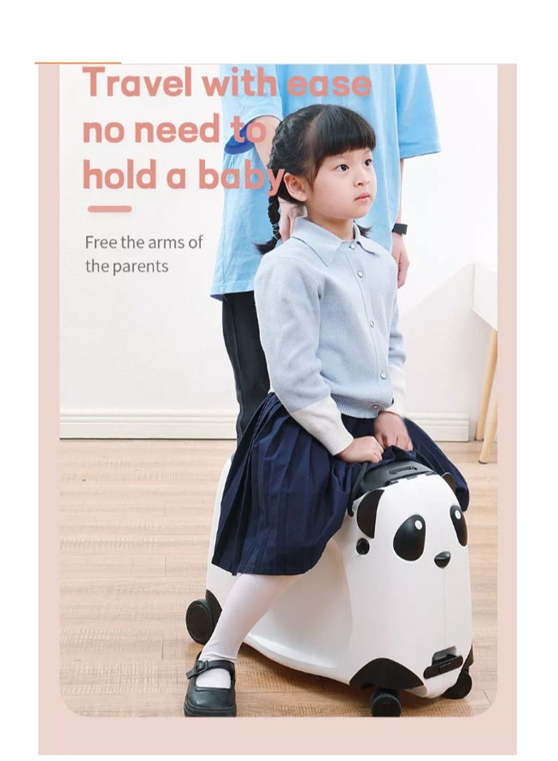 PARTNER Kids ride  bike suitcase children hand carry bag white with black  - Image 5