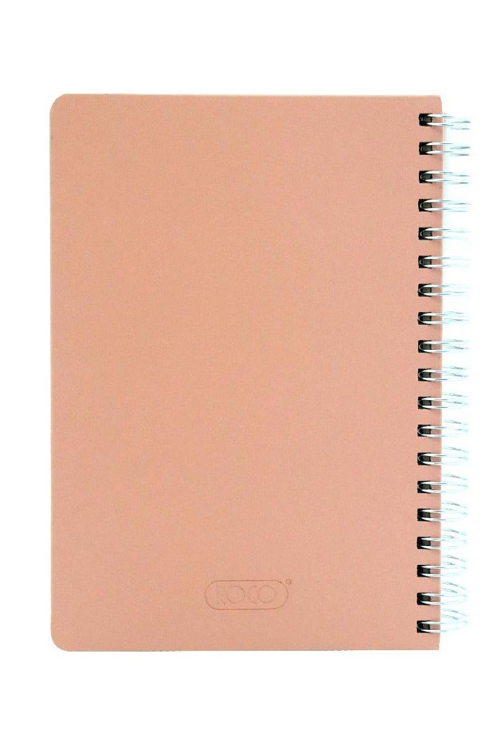 ROCO Notebook – Leatherette, 11.3 × 16.3 cm, 80 Sheets, Lined, Peach - Image 2