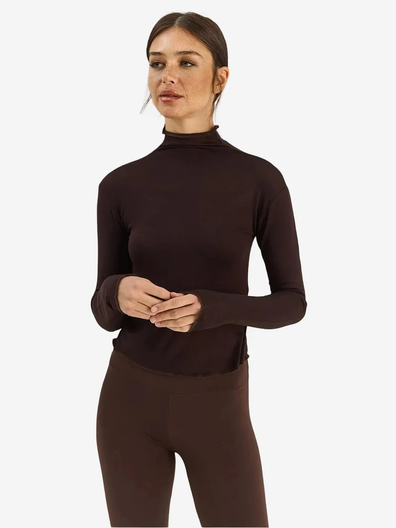 Bianco Lucci LUCCI Basic Half Turtleneck Blouse