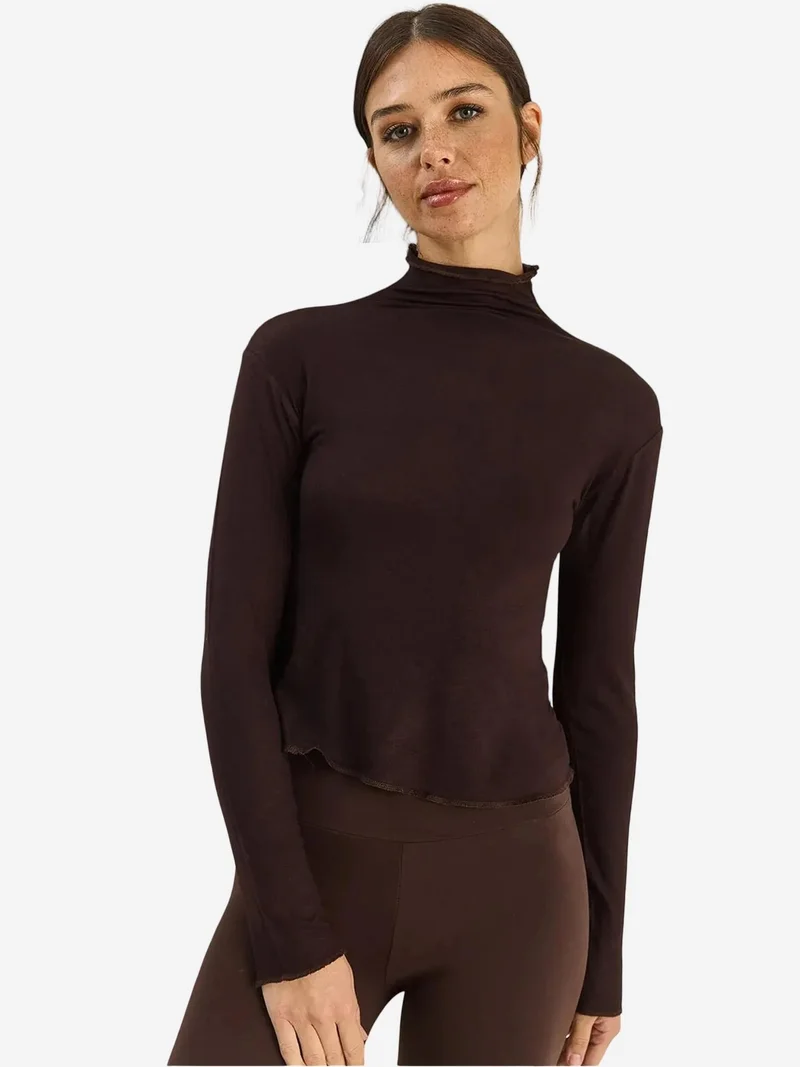 Bianco Lucci LUCCI Basic Half Turtleneck Blouse