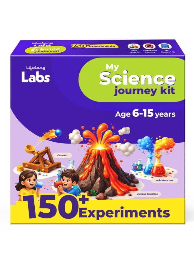 Lifelong Labs Science Kit | 150+ Fun Experiments for Kids | STEM Learning Educational Kit for 6-7-8-9-10-11-12-15 Years | STEM Project Science Kit Birthday Gift Toy for Boys & Girls - Image 1