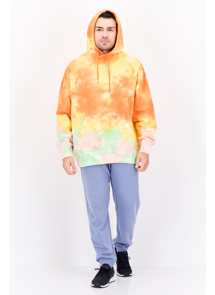 PUMA Men Sportswear Fit  Embroidered Logo Long Sleeves Outdoor Sweatshirt, Orange Combo  - Image 1