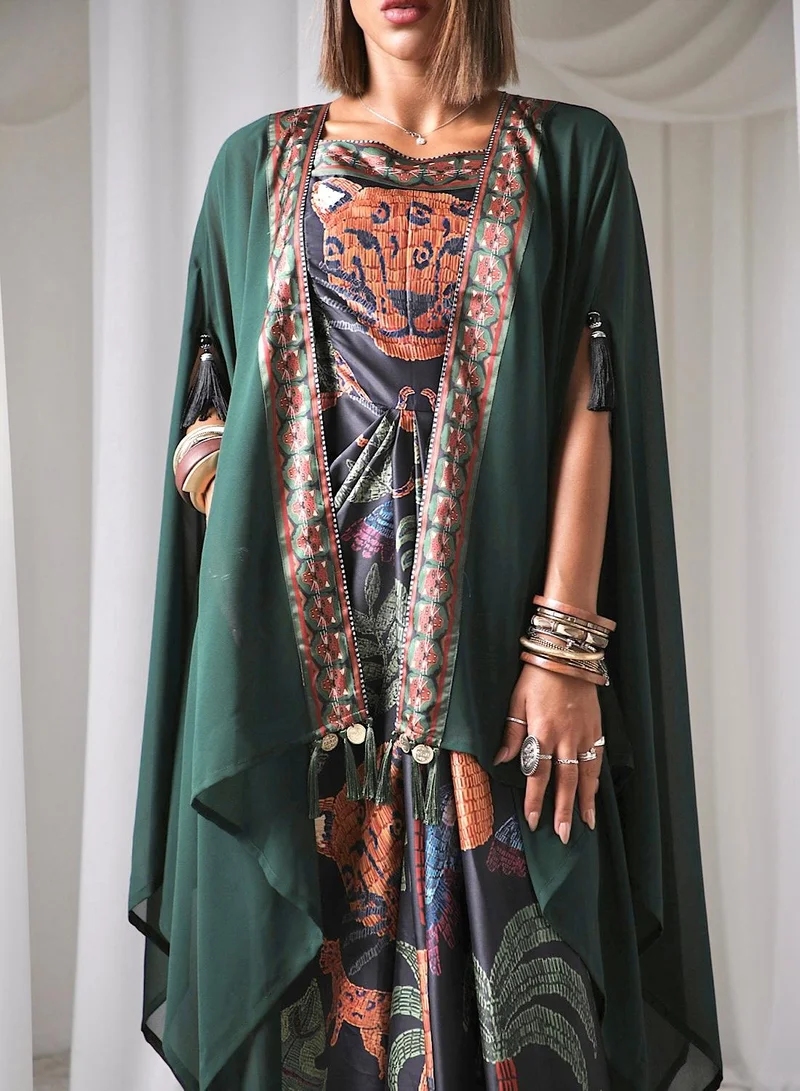 Ecstacy  Pleated dress Cape set for Women | Best Price UAE