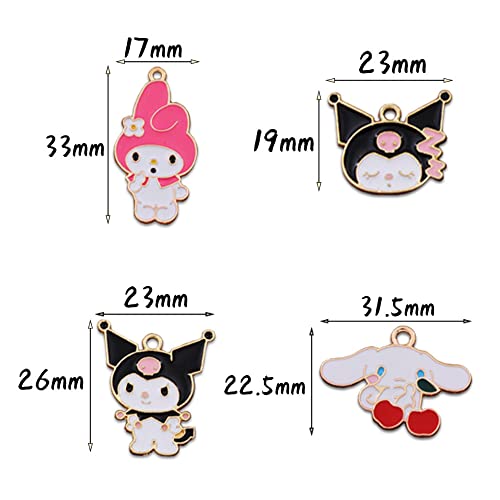 GTONEE 40pcs Cartoon Animal Charms Pendant Cute Cat Charms Alloy Enamel Kawaii Pendants for Jewelry Making Necklace Earrings Keychains Bracelet, 20 Styles - Image 3
