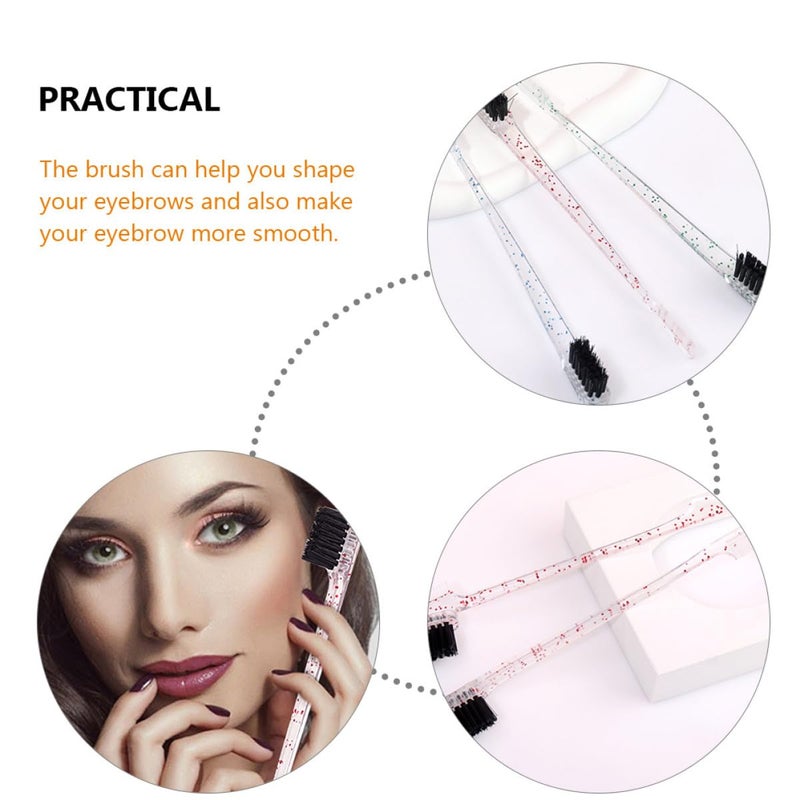 GALPADA 12pcs Dual End Eyebrow Brush Set Brow Comb and Edge Brush, Multi-color Hairline Combs for Precise Eyebrow Grooming and Makeup Application - Image 3