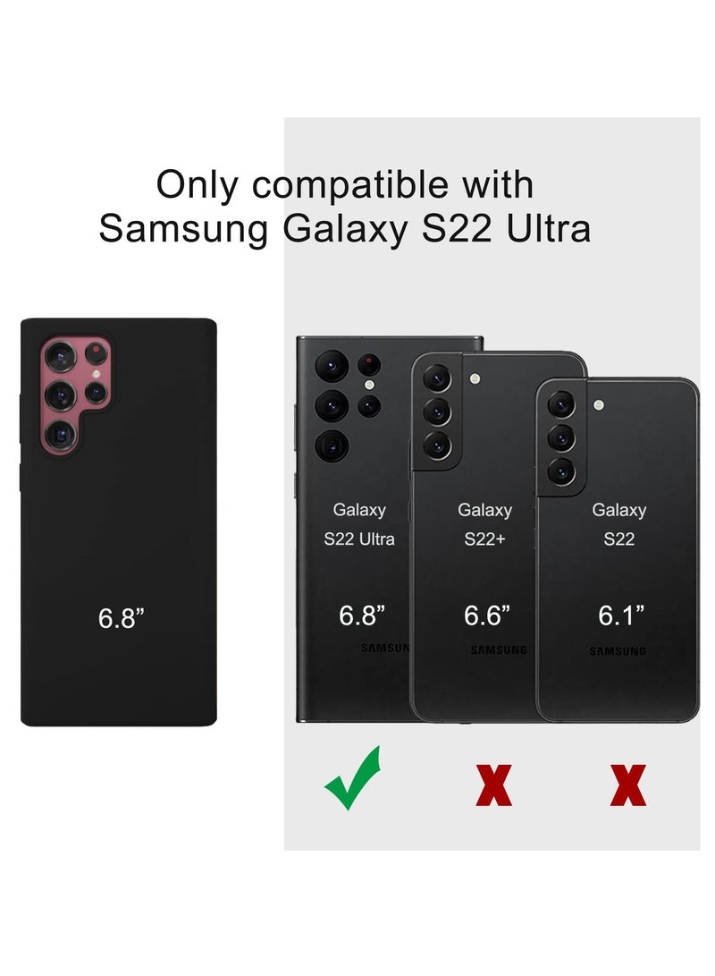 BORTONY Galaxy S22 Ultra Liqiud Silicone Case Silky Smooth Slim Full-Body Protective Silicone Case Cover For Samsung Galaxy S22 Ultra - Image 5