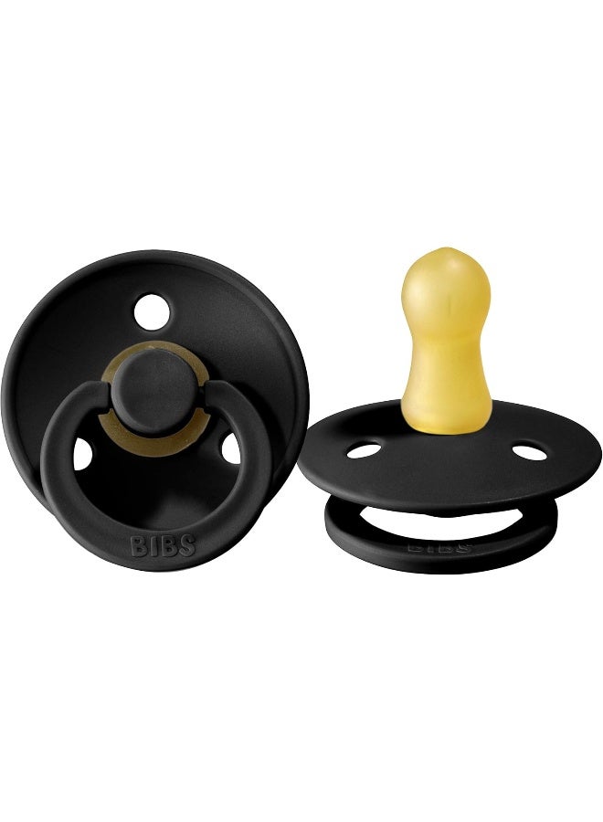 BIBS Pacifier, Colour Soother 1 Pack, Cherry Shaped Nipple, Bpa Free, Natural Rubber Dummy Pacifier, (Black, Size 1 (0 - 6 Months )) - Image 3