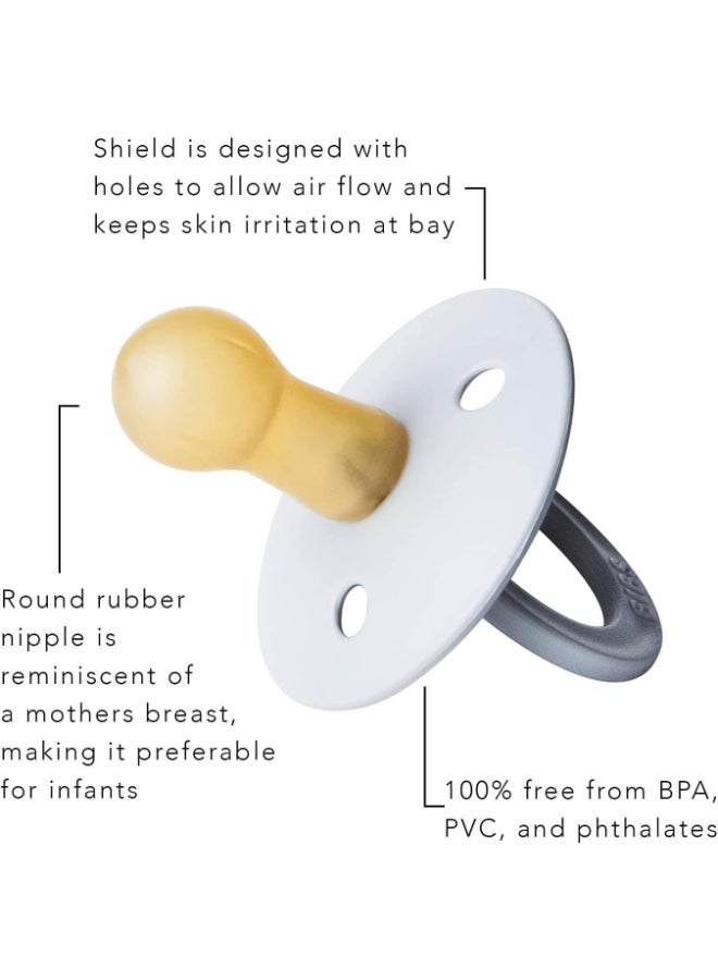 BIBS Pacifier, Colour Soother 1 Pack, Cherry Shaped Nipple, Bpa Free, Natural Rubber Dummy Pacifier, (Black, Size 1 (0 - 6 Months )) - Image 4