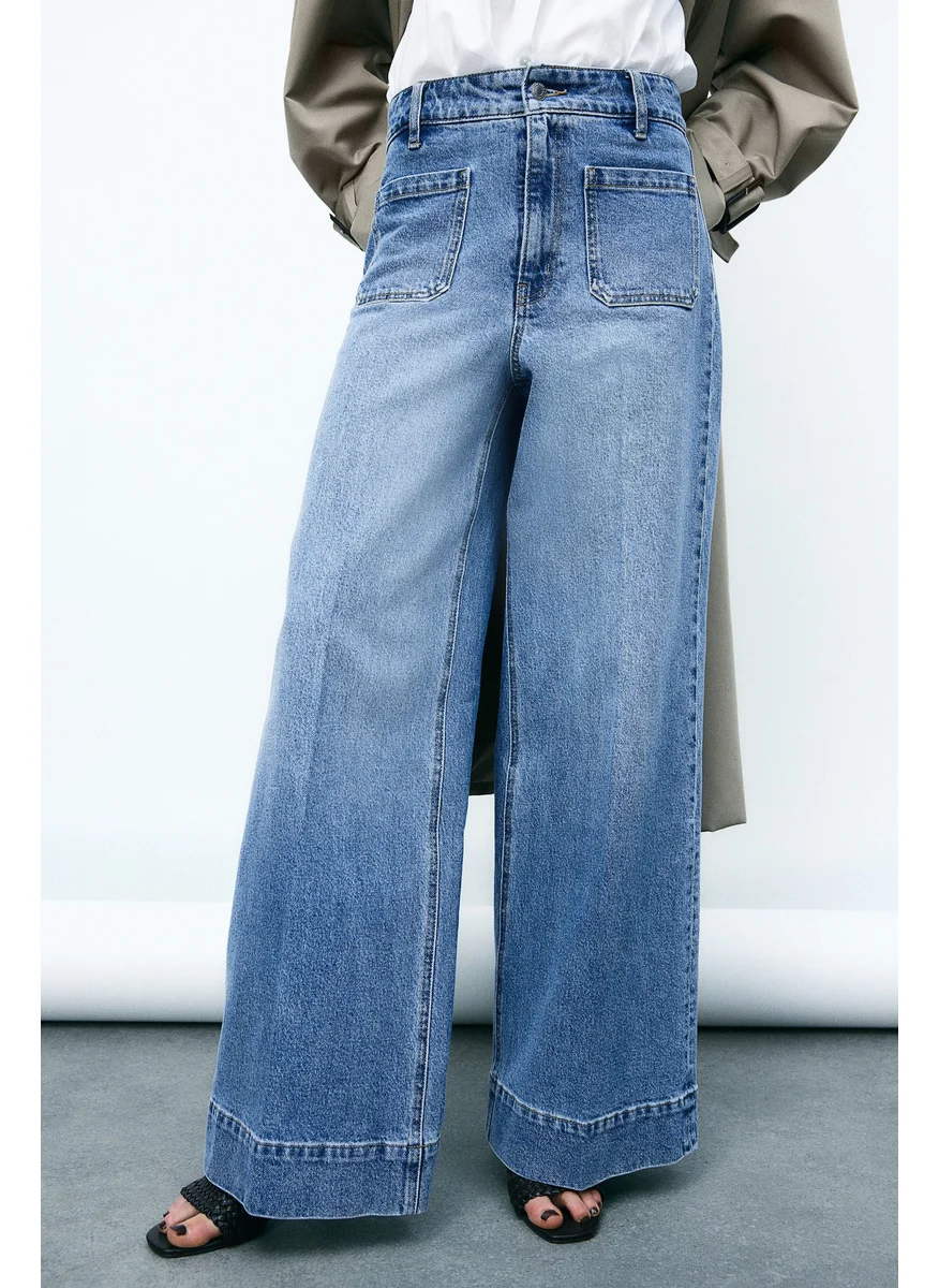 H&M Wide High Jeans