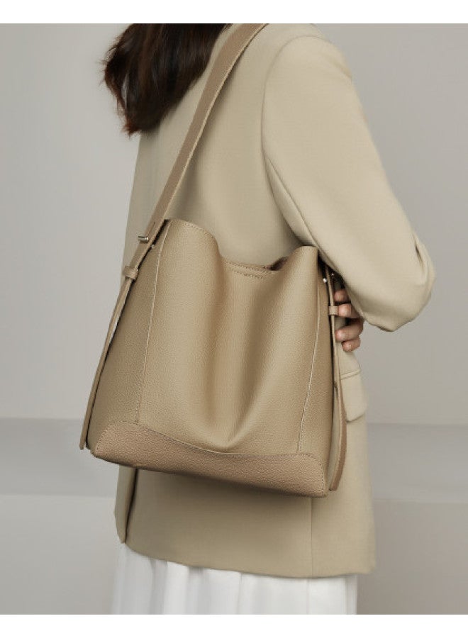 SAFIYA Qixi Festival Gift】2025 New Arrival Top Grain Leather Women's Bag, Popular Bucket Tote Shoulder Crossbody Bag For Women - Image 1