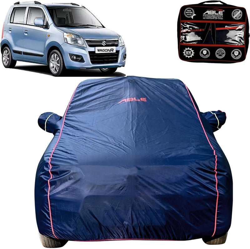 Able Parashuit Blue WR Series Car Body Cover with Mirror Pockets and Driver Door Zipper Compatible for Swift New Type-II (2010 to 2016 Model) - Image 1