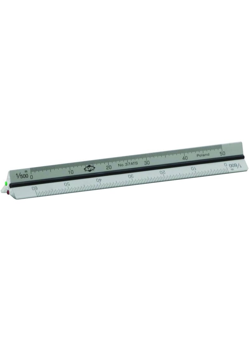 Alvin Alvin 37ATS Mini Aluminum Metric Triangular Scale 10cm  1100 1200 1300 1400 1500 1600 Graduations  - Image 2