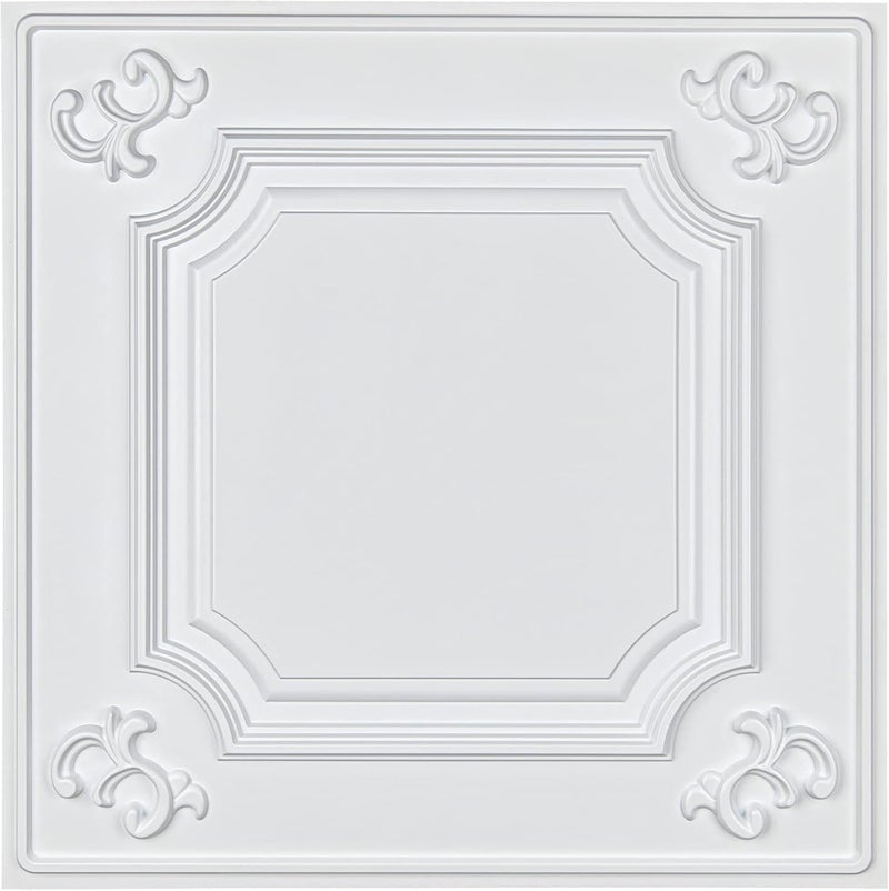 Art3d بلاط سقف معلق 24x24 باللون الأبيض (12 عبوة، 48 قدم مربع) - Image 2