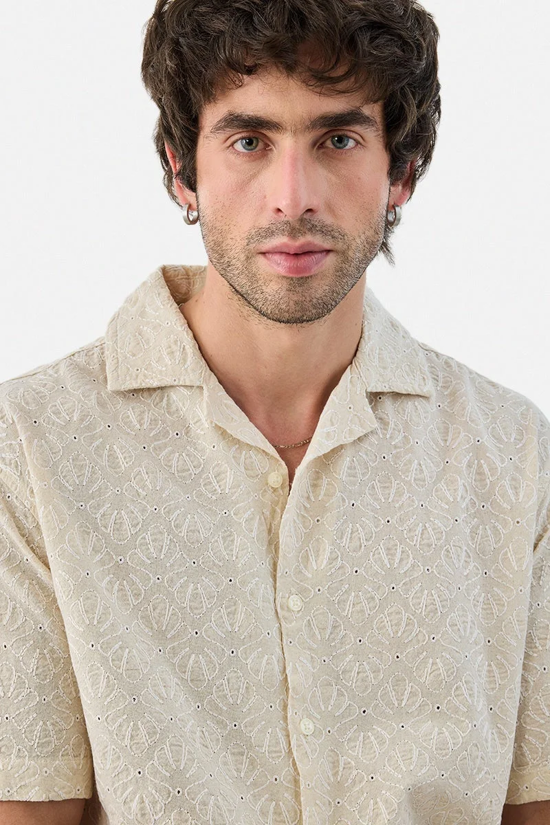 سنيتش Embroided Box Fit Shirt